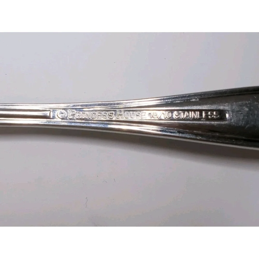 Princess House BARRINGTON Round Soup Spoon Unused 18/10 Stainless Flatware 6 3/4